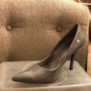 Taupe Patent Leather Pump